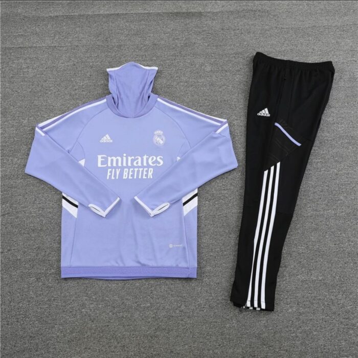 Conjunto do Real Madrid Lilás /  Gola alta + encaixe de dedos