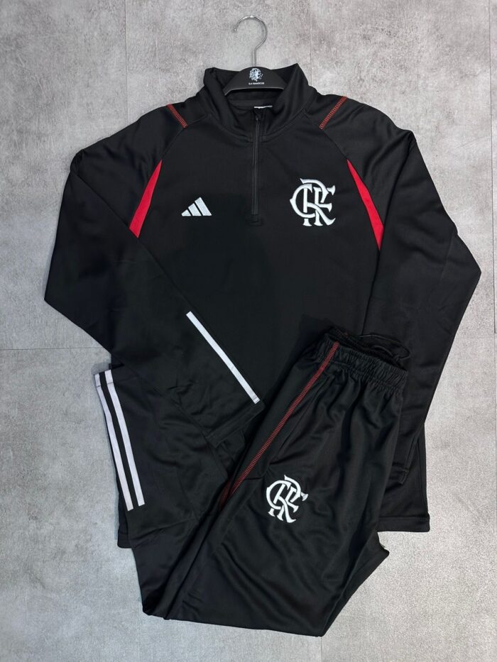 Conjunto Treino Flamengo Preto 2025
